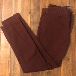 J. Crew Driggs Slim-Fit Burgundy Chinos